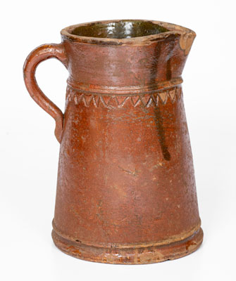 Rare WINCHESTER / POTTERIES / VA Redware Pitcher, Round Hill Pottery, Frederick County, VA, circa 1930