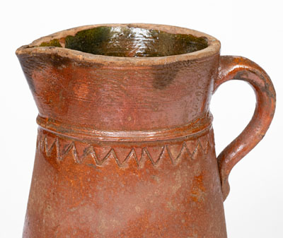 Rare WINCHESTER / POTTERIES / VA Redware Pitcher, Round Hill Pottery, Frederick County, VA, circa 1930