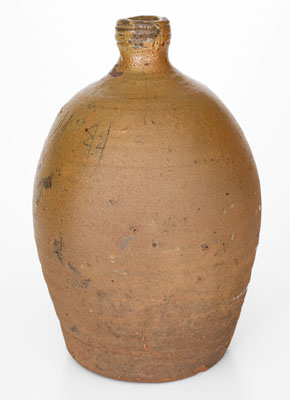 Alkaline-Glazed Southern Stoneware Jug Inscribed HJM BB, second half 19th century