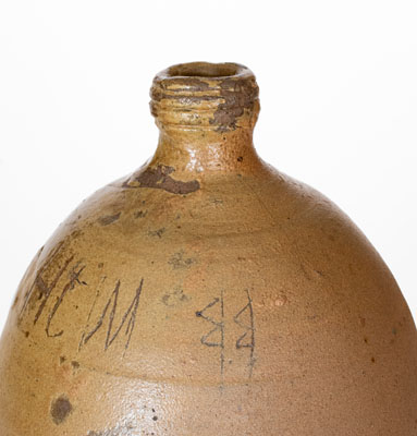 Alkaline-Glazed Southern Stoneware Jug Inscribed HJM BB, second half 19th century