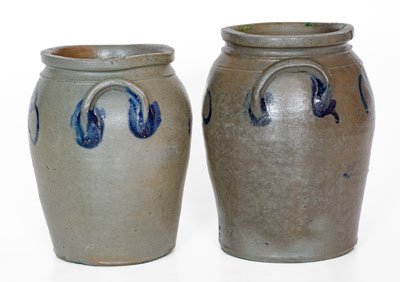 Two Stoneware Jars attrib. Stephen B. Sweeney, Henrico County, Virginia, c1838-1868