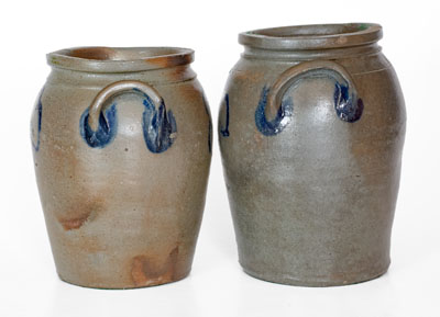 Two Stoneware Jars attrib. Stephen B. Sweeney, Henrico County, Virginia, c1838-1868