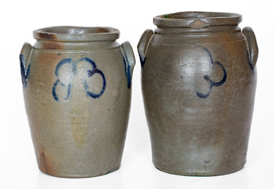 Two Stoneware Jars attrib. Stephen B. Sweeney, Henrico County, Virginia, c1838-1868