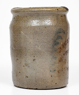 Rare RICE & BROYLES / SUNNYSIDE, WV Stoneware Jar w/ Cobalt and Manganese Decoration, c1875