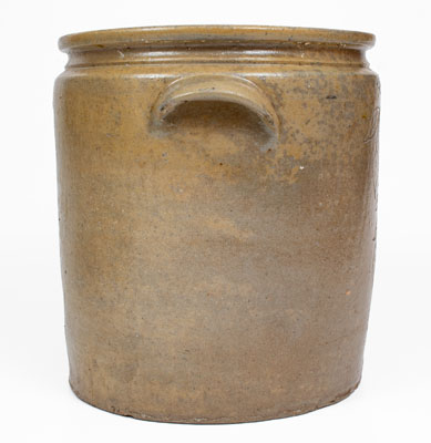 Six-Gallon Salt-Glazed Stoneware Jar w/ Elaborate Incised Foliate Decoration, probably Ohio