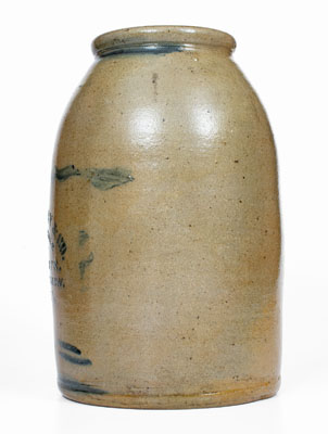 Two-Gallon Pittsburgh Stoneware Advertising Jar, Greensboro, PA origin, circa 1880
