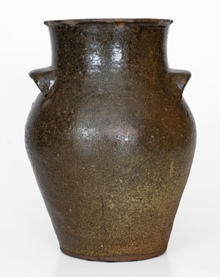 Alkaline-Glazed Stoneware Jar attrib. Mossy Creek, GA, possibly Hezekiah Chandler, circa 1830