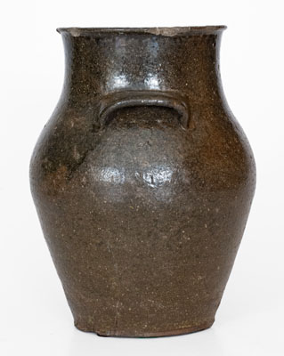 Alkaline-Glazed Stoneware Jar attrib. Mossy Creek, GA, possibly Hezekiah Chandler, circa 1830