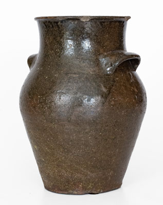 Alkaline-Glazed Stoneware Jar attrib. Mossy Creek, GA, possibly Hezekiah Chandler, circa 1830