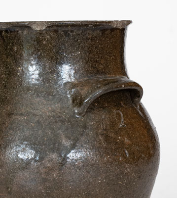 Alkaline-Glazed Stoneware Jar attrib. Mossy Creek, GA, possibly Hezekiah Chandler, circa 1830