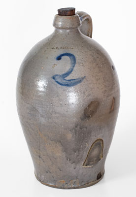 Rare W. C. HARMON Western Pennsylvania Stoneware Jug, New Castle area, third quarter 19th century