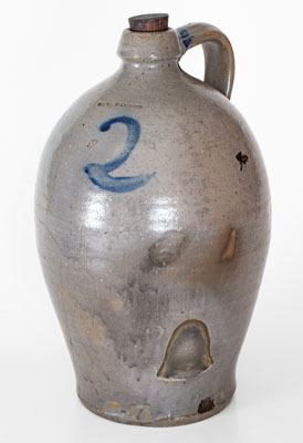 Rare W. C. HARMON Western Pennsylvania Stoneware Jug, New Castle area, third quarter 19th century