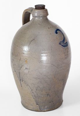 Rare W. C. HARMON Western Pennsylvania Stoneware Jug, New Castle area, third quarter 19th century