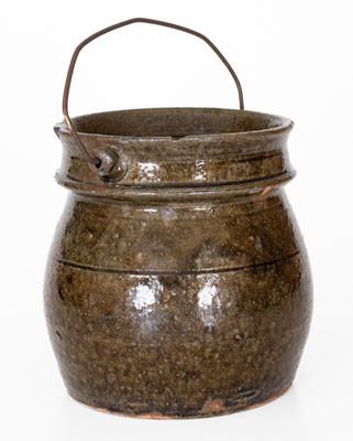 Bail-Handled Crawford County, Georgia Stoneware Jar, late 19th or early 20th century