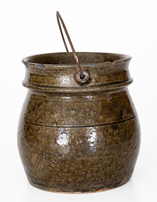 Bail-Handled Crawford County, Georgia Stoneware Jar, late 19th or early 20th century