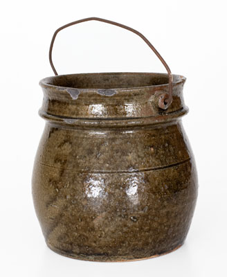 Bail-Handled Crawford County, Georgia Stoneware Jar, late 19th or early 20th century