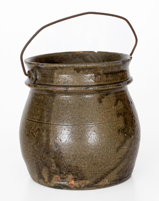 Bail-Handled Crawford County, Georgia Stoneware Jar, late 19th or early 20th century