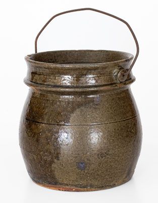 Bail-Handled Crawford County, Georgia Stoneware Jar, late 19th or early 20th century