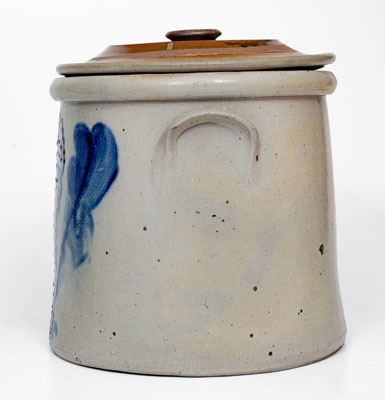 Four-Gallon Stoneware Crock w/ Abstract Cobalt Decoration, attrib. Somerset Potters Works, Massachusetts