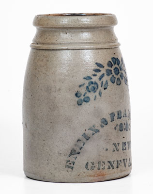 ENEIX & FRANKENBERRY / NEW GENEVA, PA Stoneware Canning Jar, circa 1875