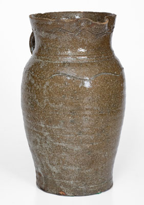 Southern Alkaline-Glazed Stoneware Pitcher, late 19th century