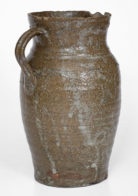 Southern Alkaline-Glazed Stoneware Pitcher, late 19th century