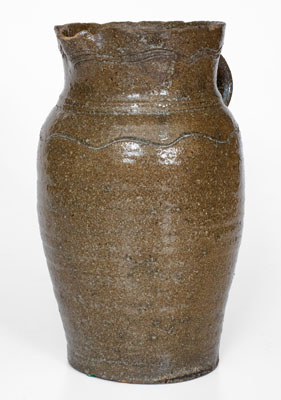 Southern Alkaline-Glazed Stoneware Pitcher, late 19th century