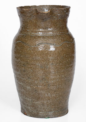 Southern Alkaline-Glazed Stoneware Pitcher, late 19th century