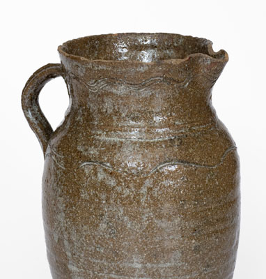 Southern Alkaline-Glazed Stoneware Pitcher, late 19th century