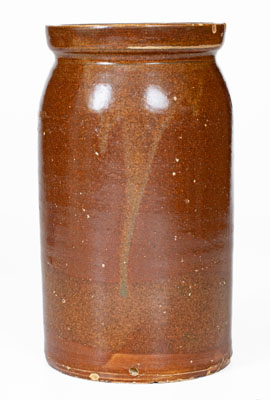 Albany-Slip-Glazed S SMYTH & BRO. / HOLLY SPRINGS, MISS. Stoneware Jar, circa 1870-1887