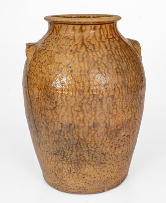 Scarce Four-Gallon Stoneware Jar attrib. George U. Fletcher, Miles Mill, Edgefield District, SC, c1900