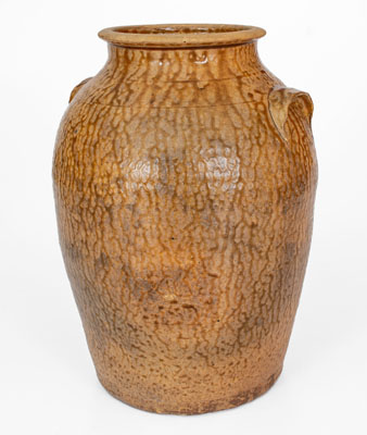 Scarce Four-Gallon Stoneware Jar attrib. George U. Fletcher, Miles Mill, Edgefield District, SC, c1900