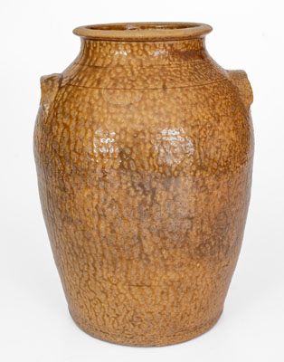 Scarce Four-Gallon Stoneware Jar attrib. George U. Fletcher, Miles Mill, Edgefield District, SC, c1900