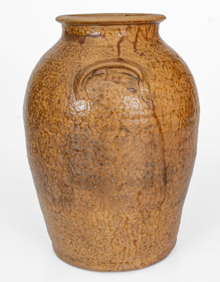 Scarce Four-Gallon Stoneware Jar attrib. George U. Fletcher, Miles Mill, Edgefield District, SC, c1900