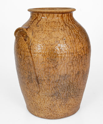 Scarce Four-Gallon Stoneware Jar attrib. George U. Fletcher, Miles Mill, Edgefield District, SC, c1900