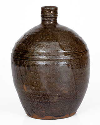 Catawba Valley, NC Alkaline-Glazed Stoneware Jug, mid to late 19th century