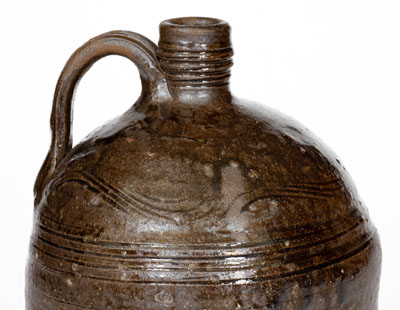 Catawba Valley, NC Alkaline-Glazed Stoneware Jug, mid to late 19th century