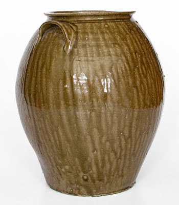 Five-Gallon Southeastern U.S. Alkaline-Glazed Stoneware Jar, second half 19th century