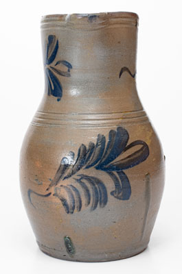 Rare Large-Sized Stoneware Pitcher attrib. Thompson Pottery, Morgantown, West Virginia, circa 1870