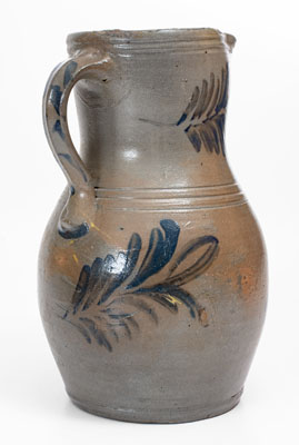 Rare Large-Sized Stoneware Pitcher attrib. Thompson Pottery, Morgantown, West Virginia, circa 1870