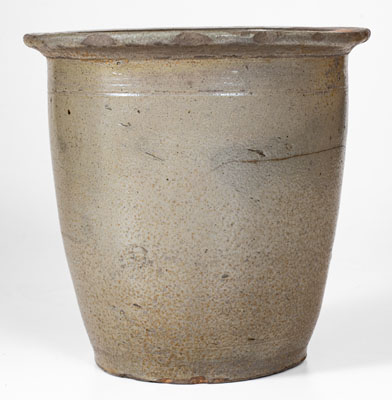 Rare Salt-Glazed Stoneware Jar with Incised Soldier and Inscription, attrib. Moses P. Harmon Pottery, Greene County, TN