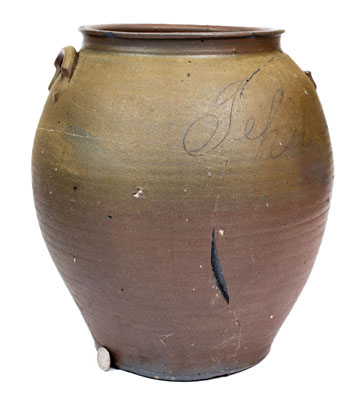 Very Rare Stoneware Jar Inscribed 