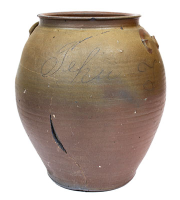 Very Rare Stoneware Jar Inscribed 