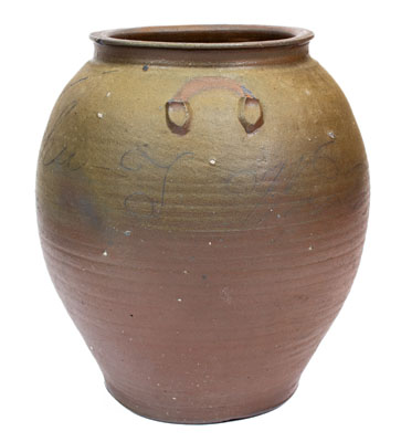 Very Rare Stoneware Jar Inscribed 