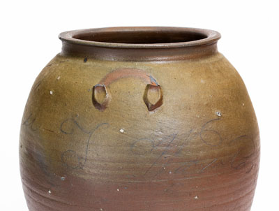 Very Rare Stoneware Jar Inscribed 