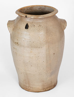 Four-Gallon Salt-Glazed Stoneware Jar Stamped JC (John Wesley Carpenter, Piper's Gap, Carroll County, VA)