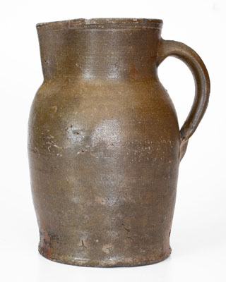 Very Rare T R WADDELL / Va (Alleghany County) Salt-Glazed Stoneware Pitcher, mid 19th century