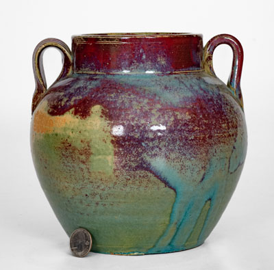 Glazed Art Pottery Vase attrib. Jack Kiser at the J.B. Cole Pottery, Seagrove, North Carolina, c1930