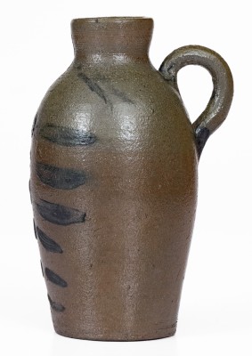 Extremely Rare Miniature Cobalt-Decorated Stoneware Jug, attributed to the Thompson Pottery, Morgantown, WV, circa 1860.