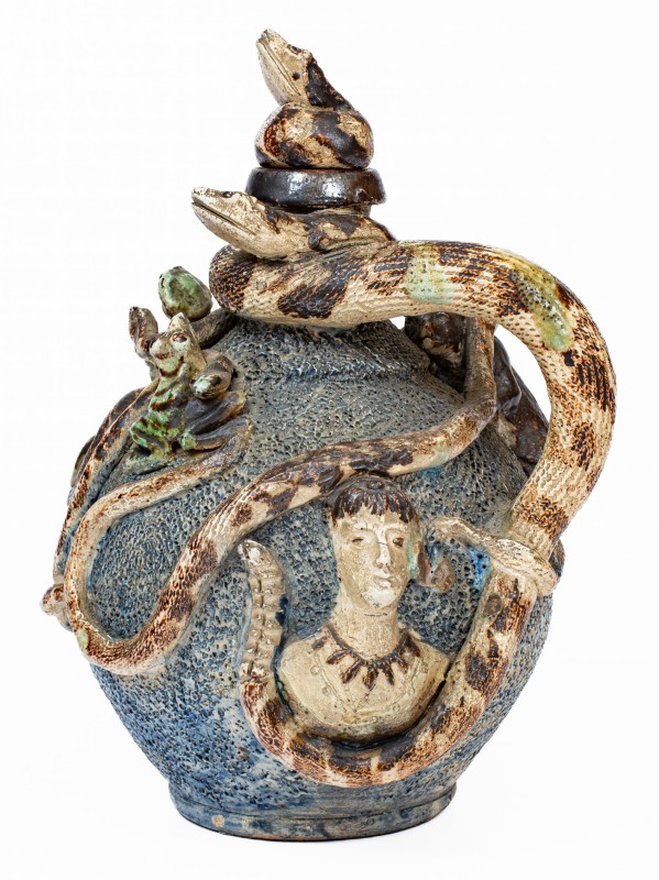 Anna Pottery Snake Jug w/ Bear